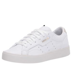 white adidas sleek sneakers
